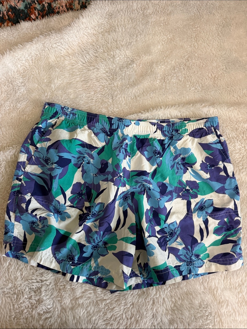 Women's Floral Athletic Shorts - Blue & Teal Columbia
